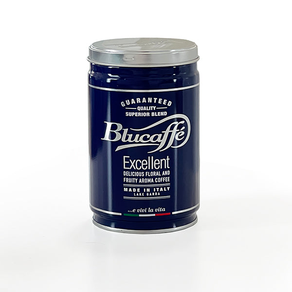 Blucaffe 250gr ground coffee in a tin 2023