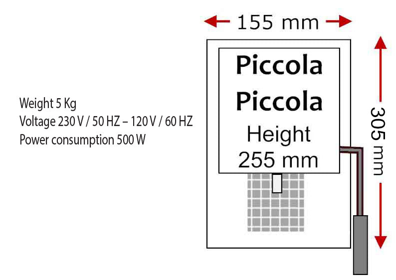 Piccola piccola dimensions NEW