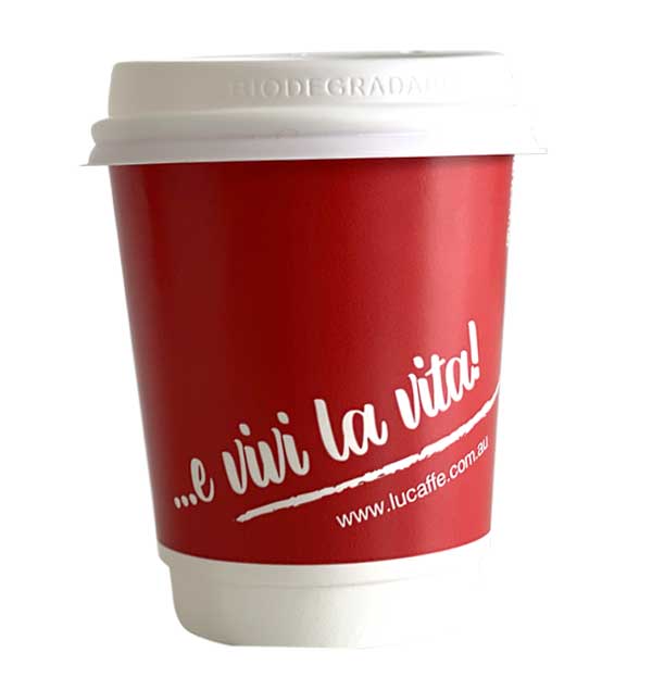 Lucaffe 50 x Takeaway Cups and Lids