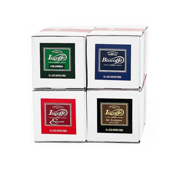 The Lucaffe Connoisseur Mixed pack 60 ESE coffee pods